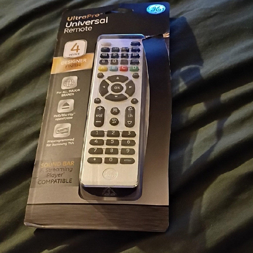 GE UltraPro Universal Remote - Silver and Black